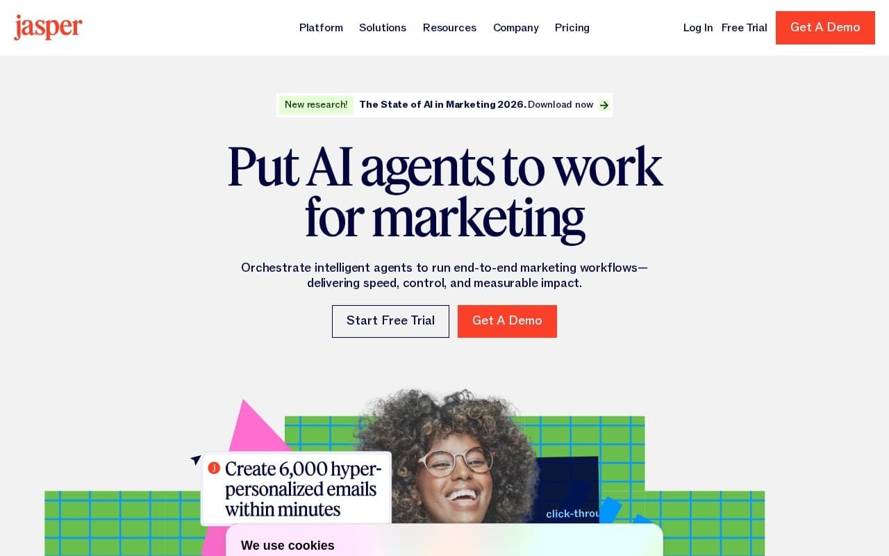 Jasper homepage screenshot