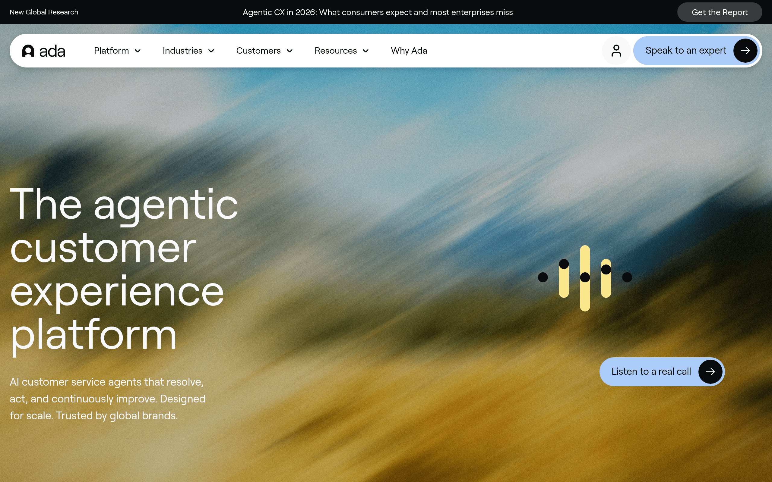 Ada homepage screenshot