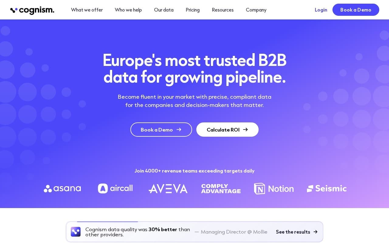 Cognism product screenshot