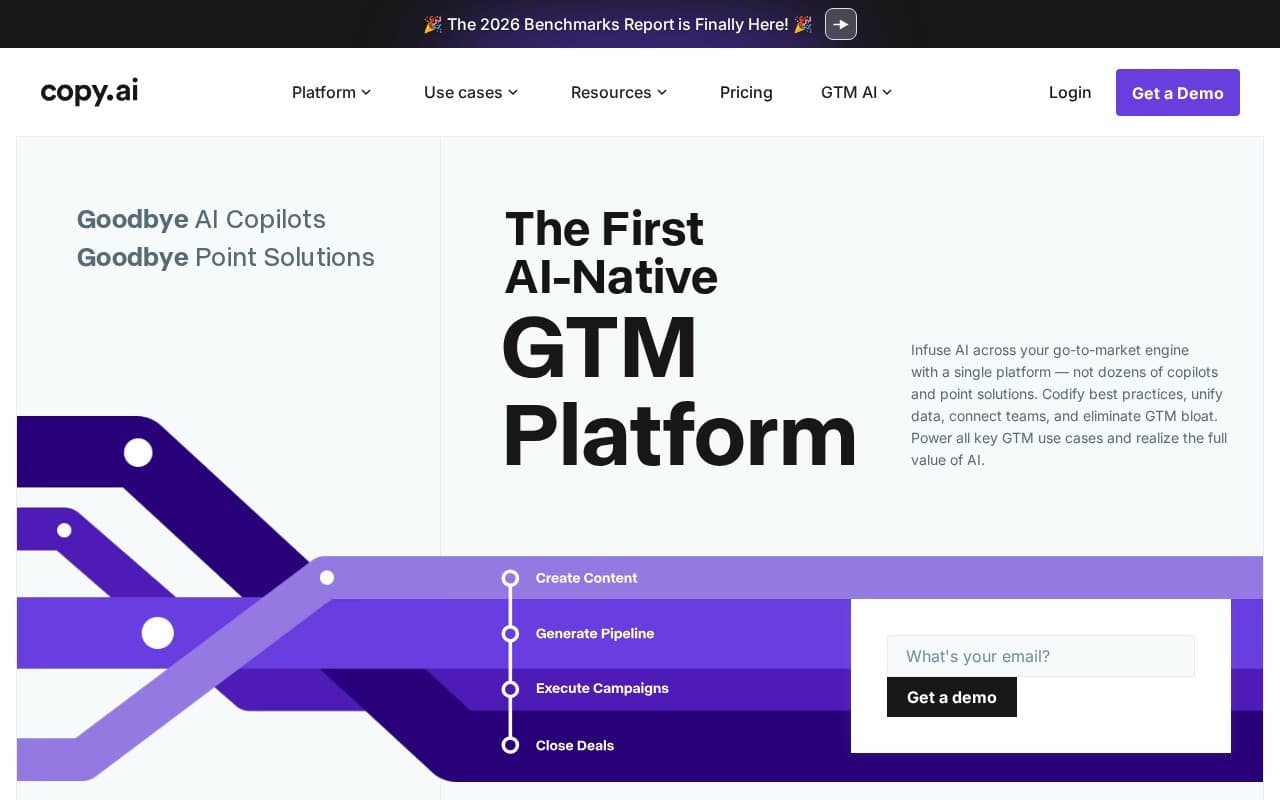 Copy.ai homepage screenshot