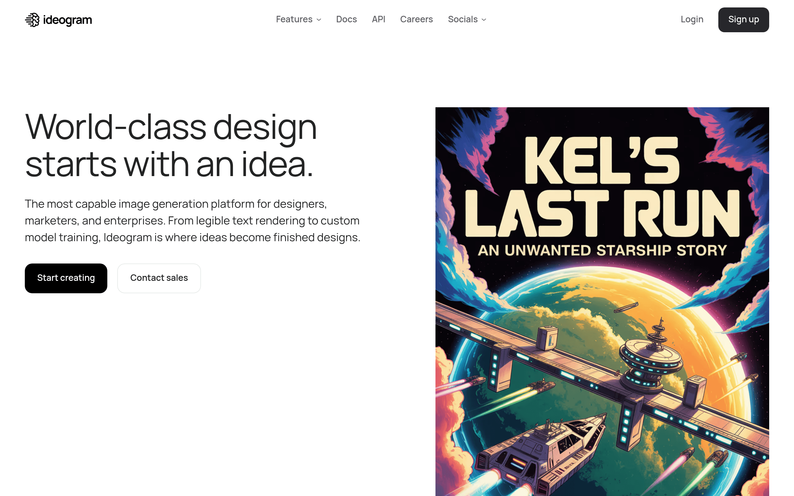 Ideogram homepage screenshot