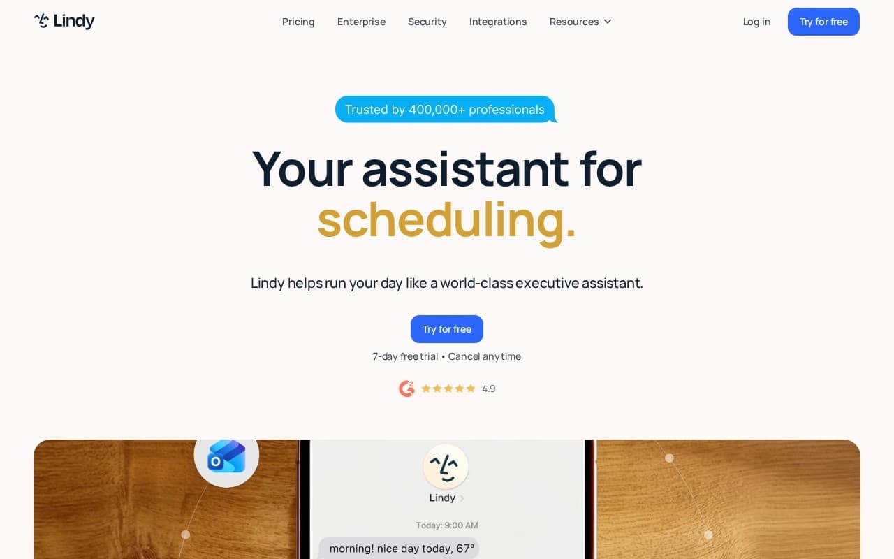Lindy product screenshot
