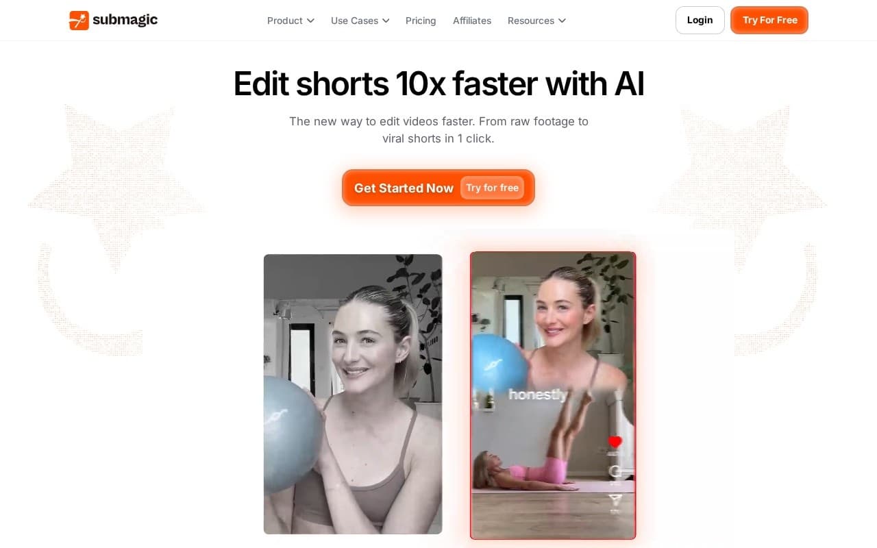 Submagic product screenshot
